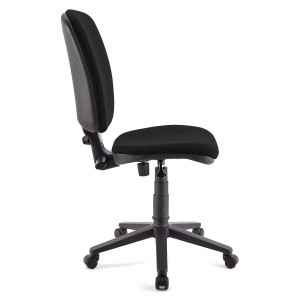 Silla de oficina CALIPSO SIN BRAZOS, respaldo ajustable, en tela negro