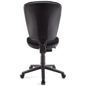Silla de oficina CALIPSO SIN BRAZOS, respaldo ajustable, en tela negro