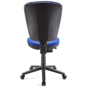 Silla de oficina CALIPSO SIN BRAZOS, respaldo ajustable, en tela negro