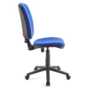 Silla de oficina CALIPSO SIN BRAZOS, respaldo ajustable, en tela negro