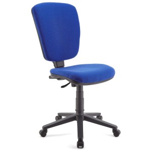 Silla de oficina CALIPSO SIN BRAZOS, respaldo ajustable, en tela negro