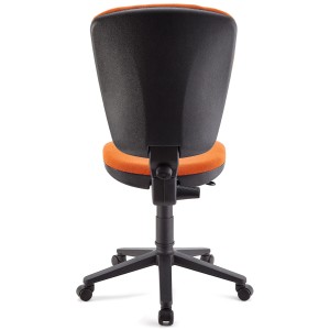 Silla de oficina CALIPSO SIN BRAZOS, respaldo ajustable, en tela negro