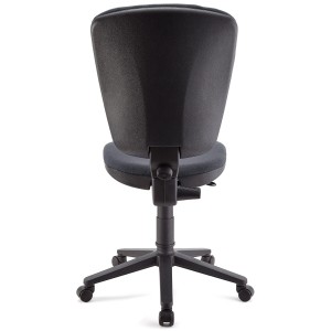 Silla de oficina CALIPSO SIN BRAZOS, respaldo ajustable, en tela negro