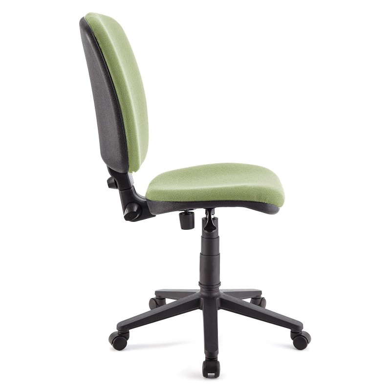 Silla de oficina CALIPSO SIN BRAZOS, respaldo ajustable, en tela negro