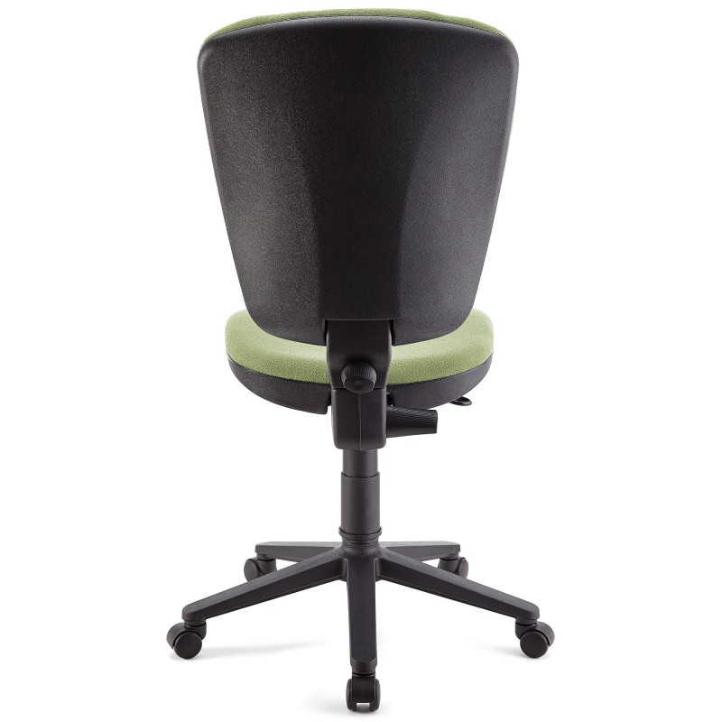 Silla de oficina CALIPSO SIN BRAZOS, respaldo ajustable, en tela negro