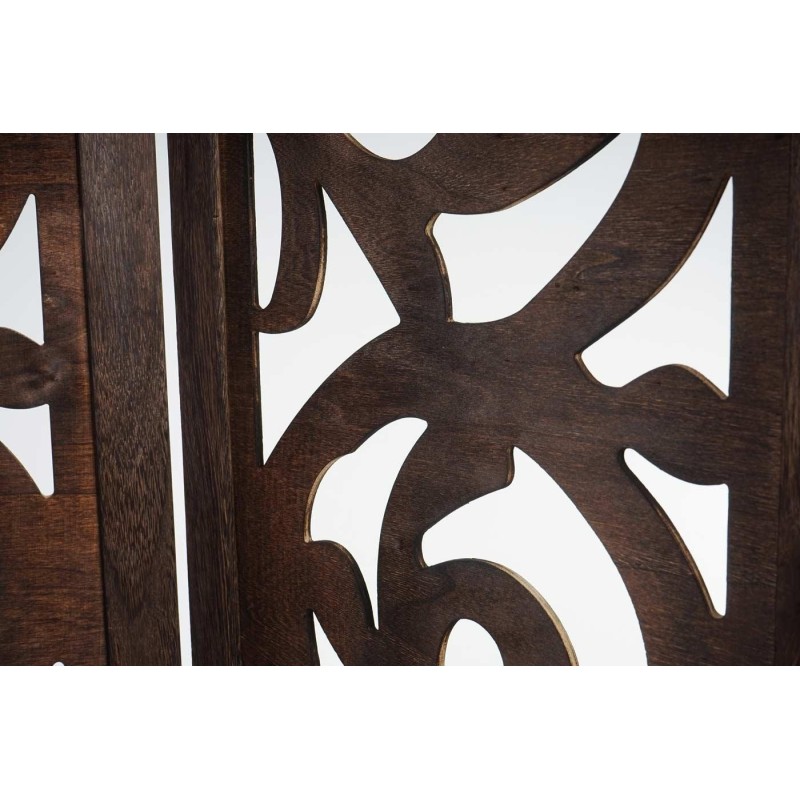 Biombo 4 paneles FOLKE en Madera color Marrón