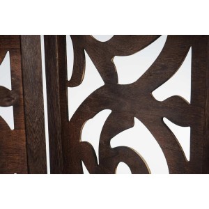 Biombo 4 paneles FOLKE en Madera color Marrón