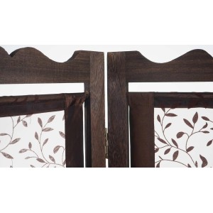 Biombo HADAR, 170x160x2cm, estructura de madera color marrón