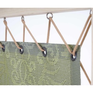 Biombo JOKUL, 170x120x2cm, estructura de madera y tapizado de tela