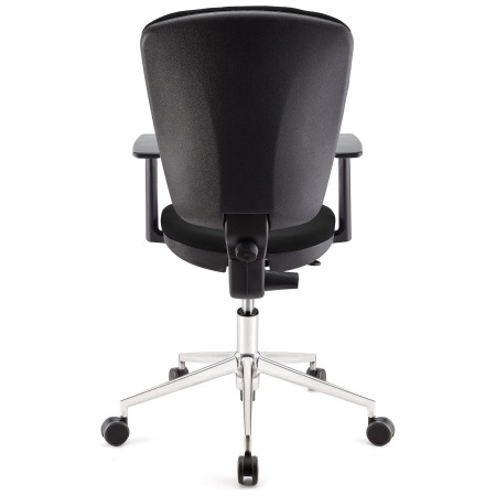 Silla de oficina CALIPSO PRO, respaldo y brazos ajustables, en tela negra 2