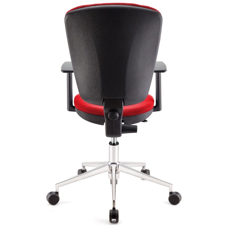 Silla de oficina CALIPSO PRO, respaldo y brazos ajustables, en tela negra