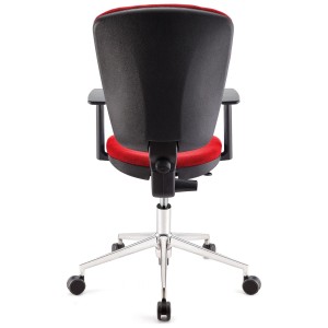 Silla de oficina CALIPSO PRO, respaldo y brazos ajustables, en tela negra