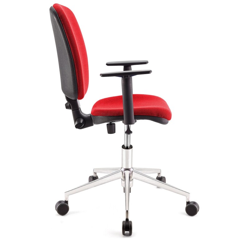 Silla de oficina CALIPSO PRO, respaldo y brazos ajustables, en tela negra