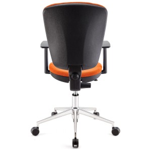 Silla de oficina CALIPSO PRO, respaldo y brazos ajustables, en tela negra