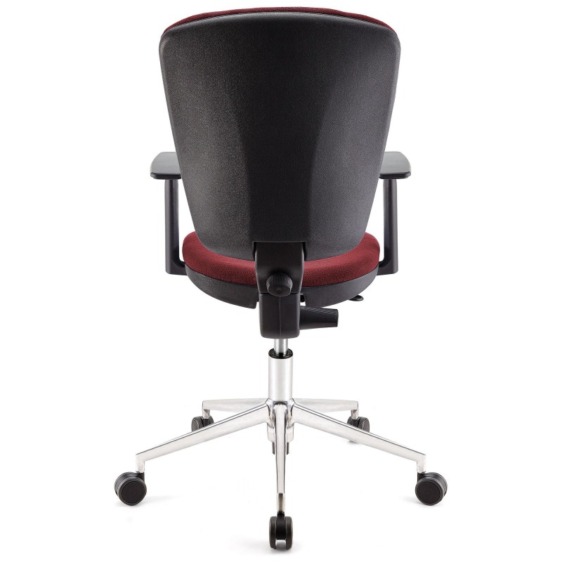 Silla de oficina CALIPSO PRO, respaldo y brazos ajustables, en tela negra