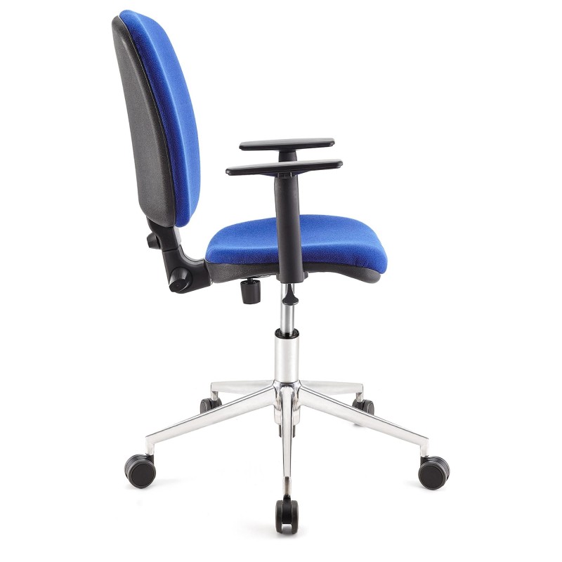 Silla de oficina CALIPSO PRO, respaldo y brazos ajustables, en tela negra