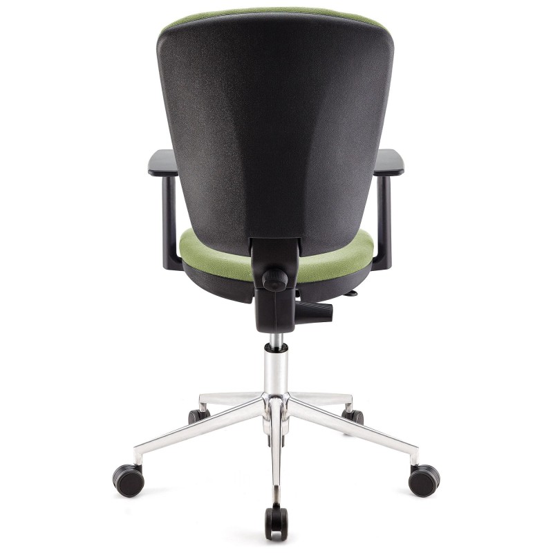 Silla de oficina CALIPSO PRO, respaldo y brazos ajustables, en tela negra