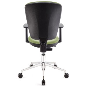 Silla de oficina CALIPSO PRO, respaldo y brazos ajustables, en tela negra