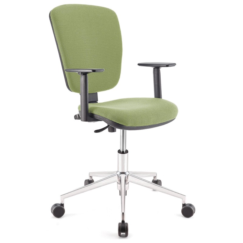 Silla de oficina CALIPSO PRO, respaldo y brazos ajustables, en tela negra