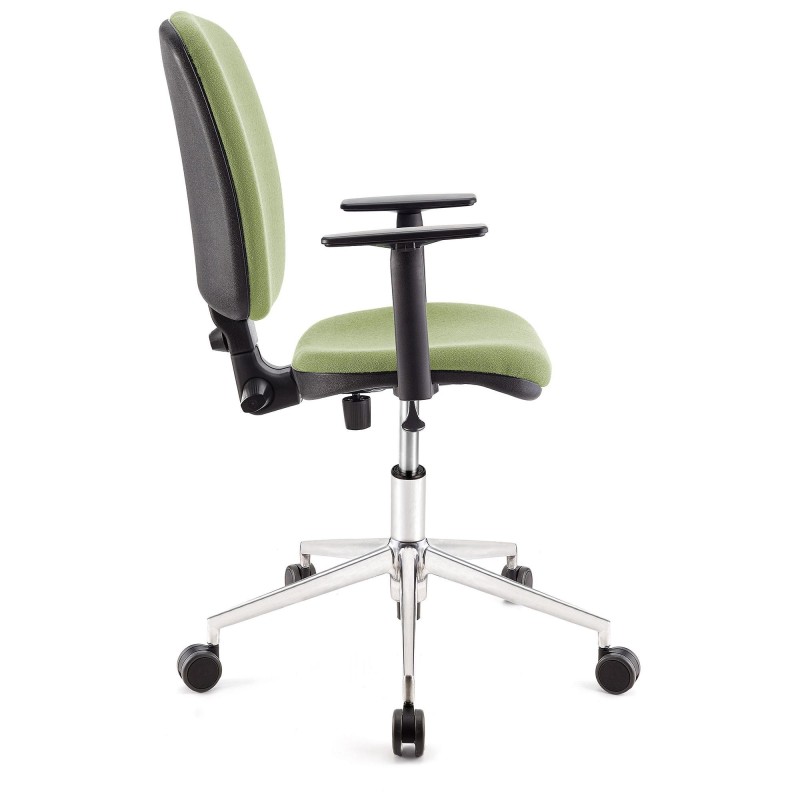 Silla de oficina CALIPSO PRO, respaldo y brazos ajustables, en tela negra