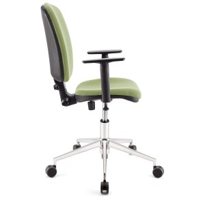 Silla de oficina CALIPSO PRO, respaldo y brazos ajustables, en tela negra