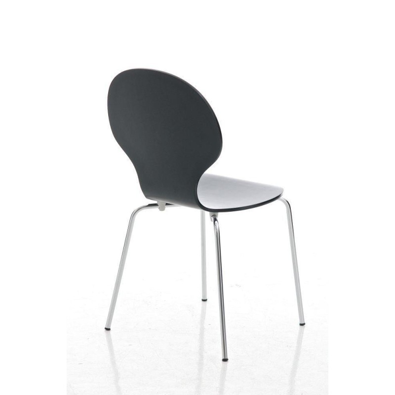 Lote 2 sillas de confidente CARVALLO, estructura metálica, color negro