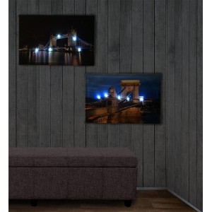 Cuadros LED PUENTES, con iluminación, 40x60 cm