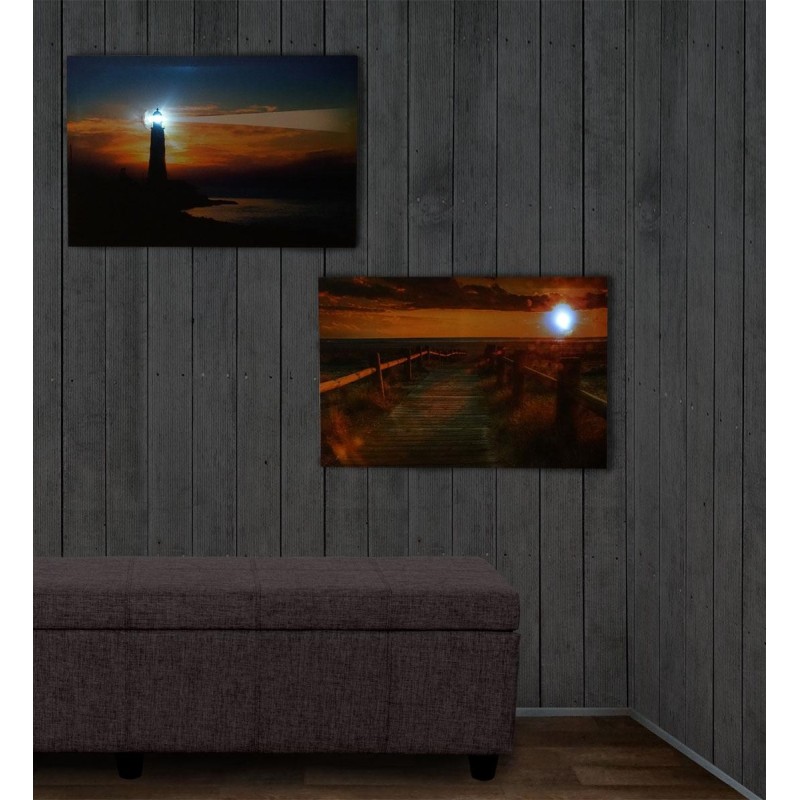 Cuadros LED MARES, con iluminación, 40x60 cm