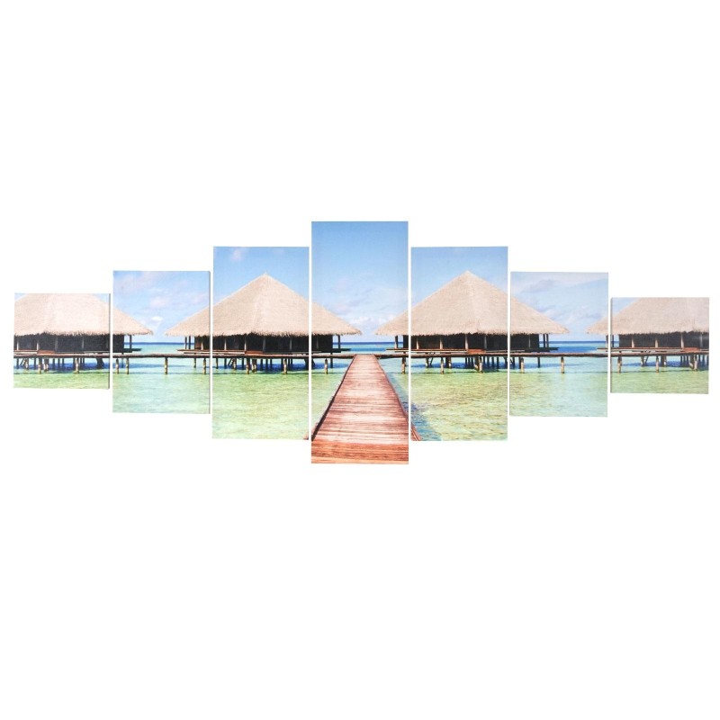 Cuadro 7 piezas BORA BORA, 87x245 cm