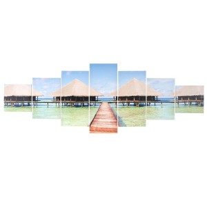 Cuadro 7 piezas BORA BORA, 50x140 cm