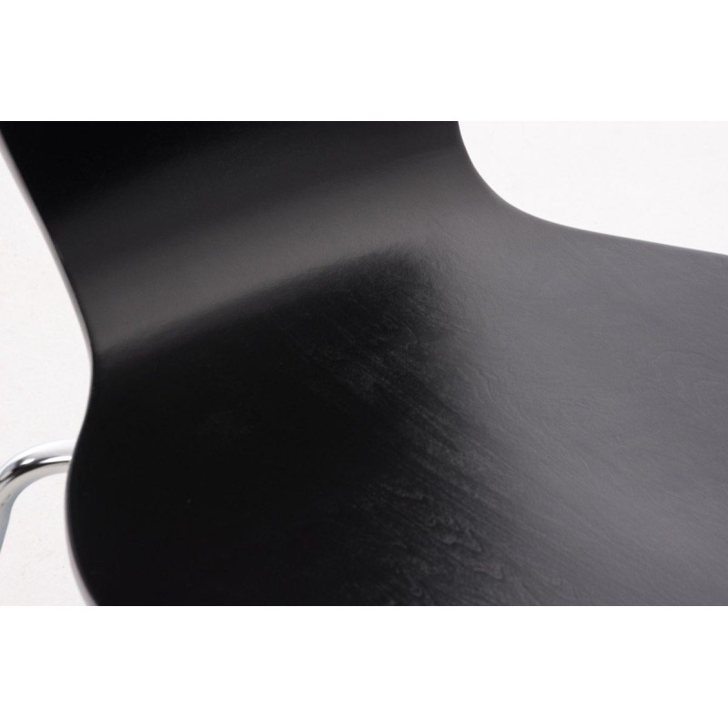 Lote 4 sillas de confidente HERCULES, estructura metálica, color negro