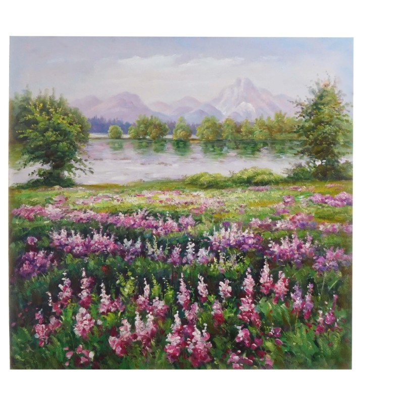 Cuadro PRADERA 80x80x3 cm, pintado a mano al óleo