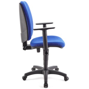 Silla de oficina ATLAS PLUS, respaldo y brazos ajustables, en tela negra