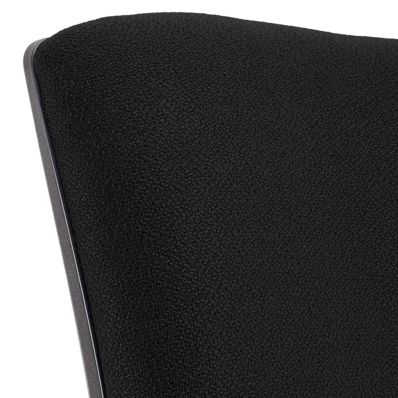 Silla de oficina ATLAS PLUS, respaldo y brazos ajustables, en tela negra