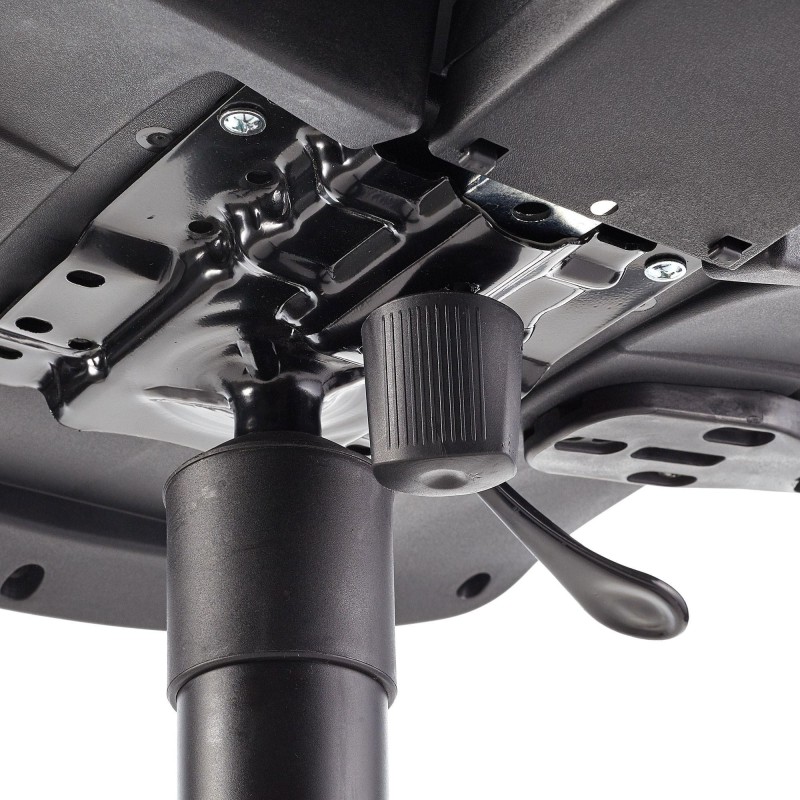 Silla de oficina ATLAS PLUS, respaldo y brazos ajustables, en tela negra