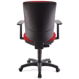 Silla de oficina ATLAS PLUS, respaldo y brazos ajustables, en tela negra