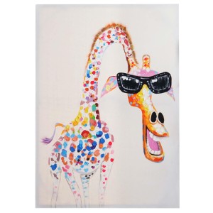 Cuadro JIRAFA 120x85x3,5 cm, pintado a mano al óleo