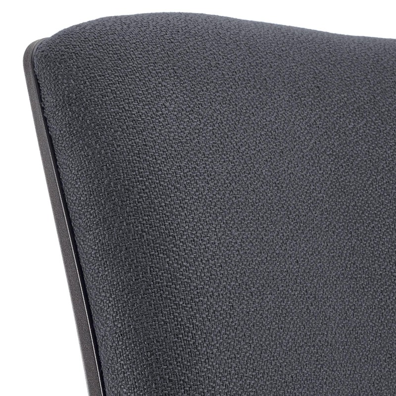 Silla de oficina ATLAS PRO, grueso acolchado y base en metal, en negro