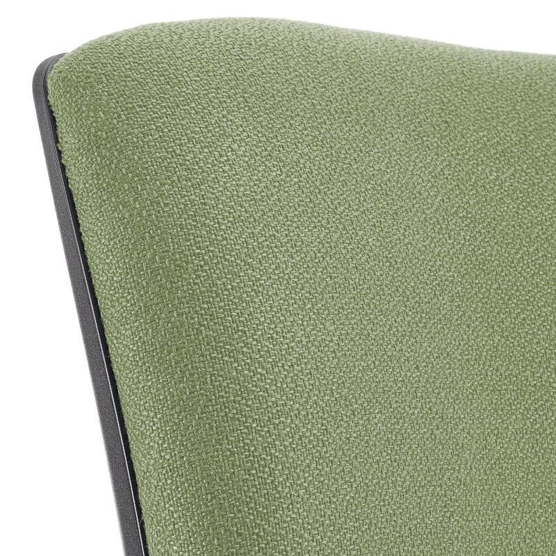 Silla de oficina ATLAS PRO, grueso acolchado y base en metal, en negro