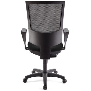 Silla de oficina PANDORA, respaldo ajustable, color negro