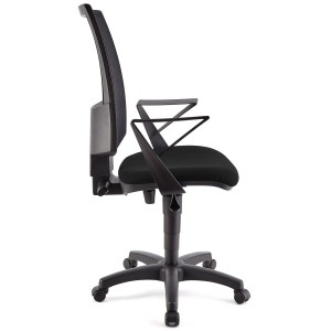 Silla de oficina PANDORA, respaldo ajustable, color negro