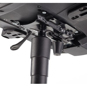 Silla de oficina PANDORA PLUS, gran acolchado, en malla y tela color negro