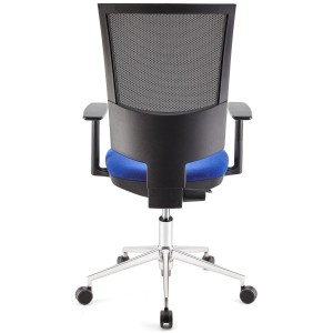 Silla de oficina PANDORA PRO, base en metal, en malla y tela color negro