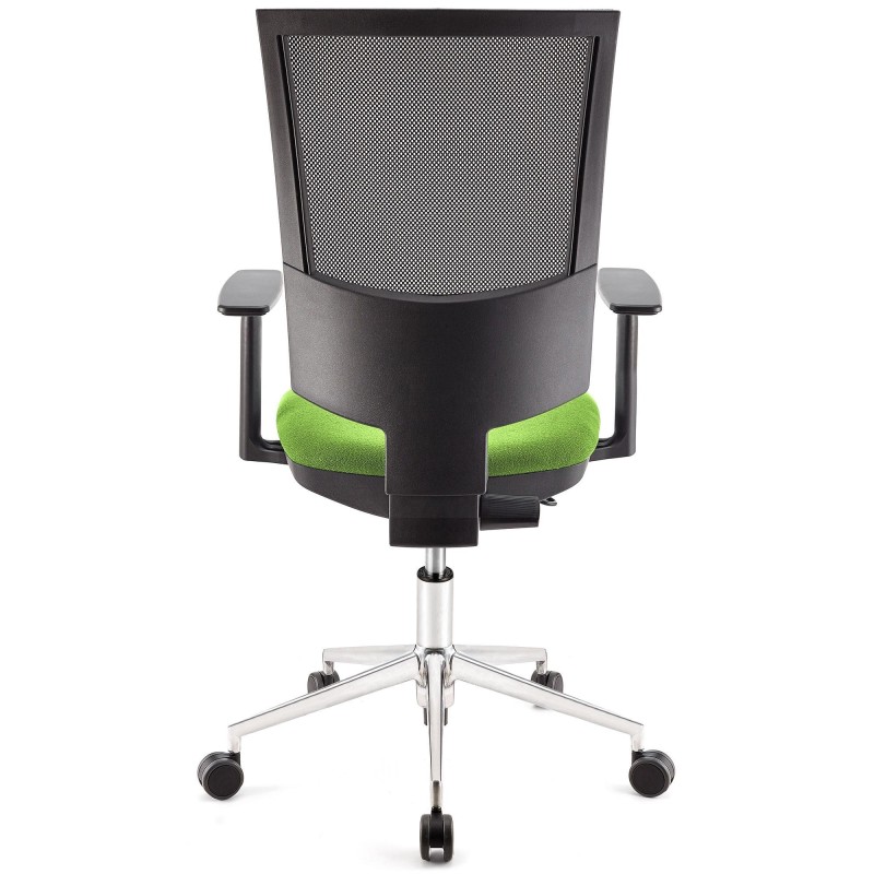 Silla de oficina PANDORA PRO, base en metal, en malla y tela color negro