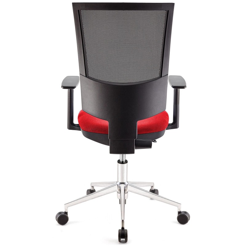 Silla de oficina PANDORA PRO, base en metal, en malla y tela color negro