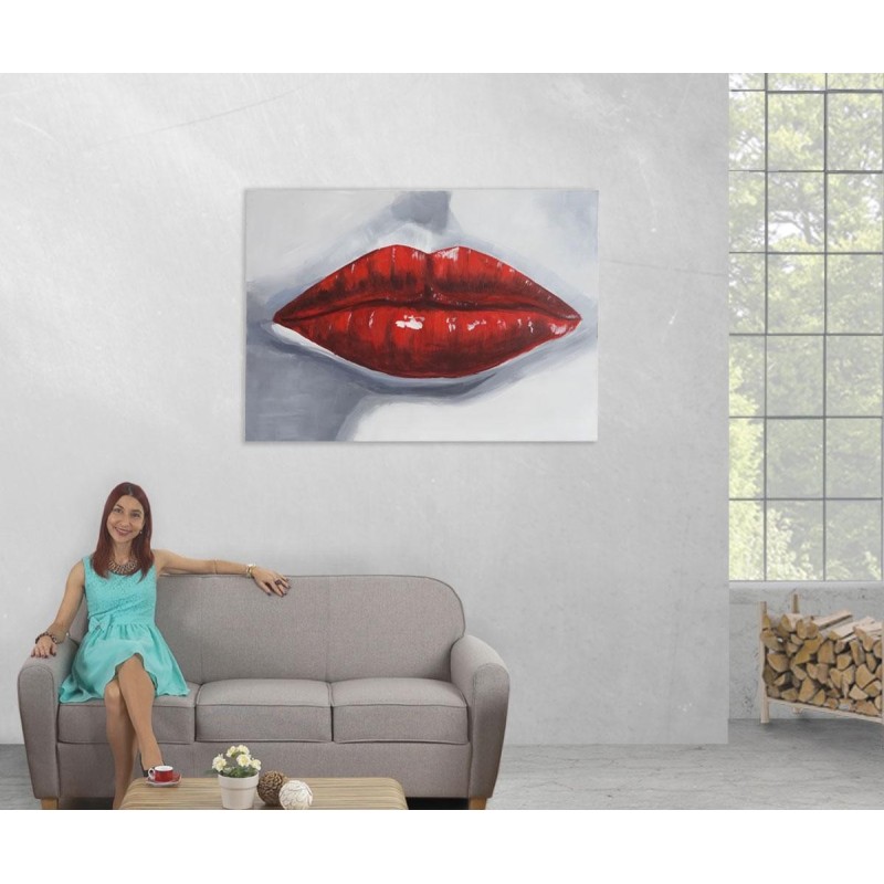 Cuadro LABIOS 85x120x3,5, pintado a mano al óleo