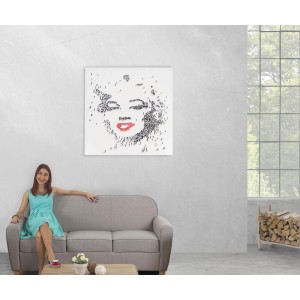 Cuadro MARILYN 100x100x3,5, pintado a mano al óleo