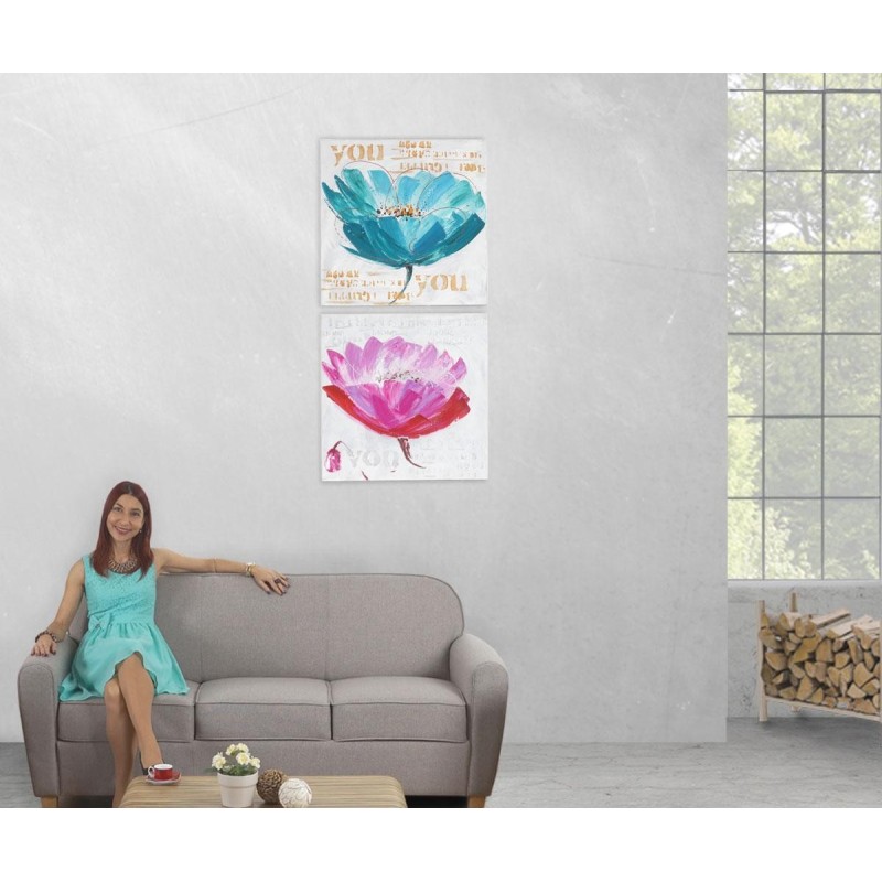 Cuadro ORQUIDEAS 50x100 cm, pintado a mano al óleo