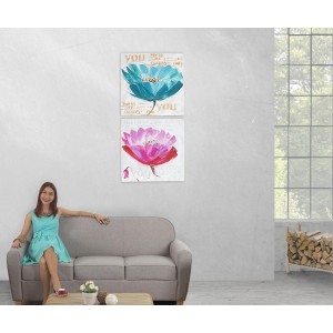 Cuadro ORQUIDEAS 50x100 cm, pintado a mano al óleo