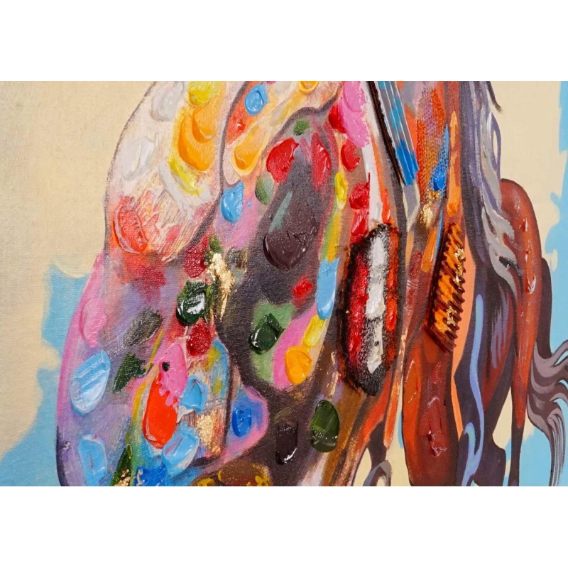 Cuadro CABALLO 90x100x3,5 cm, pintado a mano al óleo